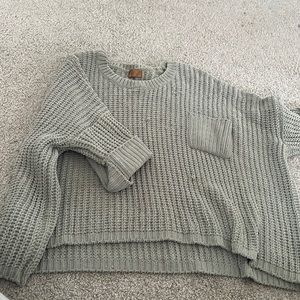 POL sweater size s. It’s an oversized sweater and I’m a size 14 and can wear it.